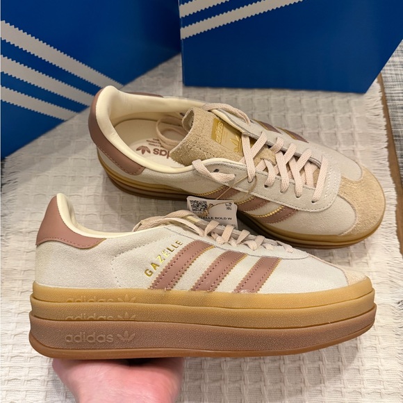 adidas Gazelle Bold Cream White / Warm Clay / Sand Strata - Picture 12 of 13